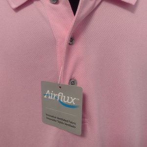 NWT PGA TOUR Men's Golf Polo. Pink. XL. Airflux.